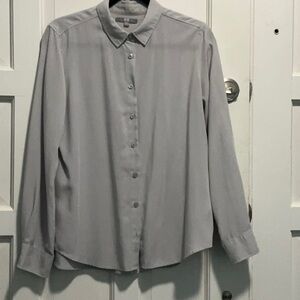 Uniqlo Rayon Blouse light gray size M